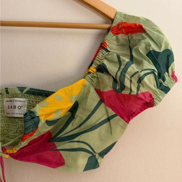 Sabo Skirt Australia Damini Crop Top in Vaso Verde - Picture 7 of 8